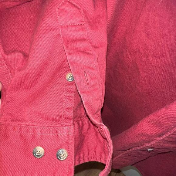 C.E. Schmidt WorkWear Men’s XL Button Down 100% Cotton Heavy Duty Burgundy - Picture 4 of 9